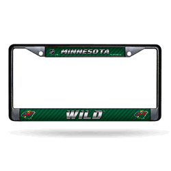 Minnesota Wild  Black Chrome Frame with Decal Inserts 12" x 6" Car/Truck Auto Accessory