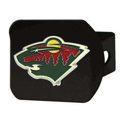 Minnesota Wild Black Metal Hitch Cover - 3D Color Emblem