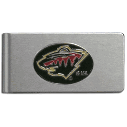Minnesota Wild Brushed Metal Money Clip