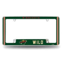 Minnesota Wild Classic 12" x 6" Chrome All Over Automotive License Plate Frame
