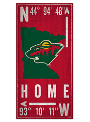 Minnesota Wild Coordinate 6x12 Sign