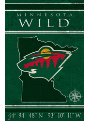 Minnesota Wild Coordinates 17x26