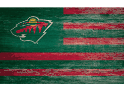 Minnesota Wild Distressed Flag 11x19