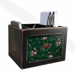 Minnesota Wild Floral Desktop Organizer