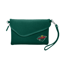 Minnesota Wild Fold Over Crossbody Pebble Green