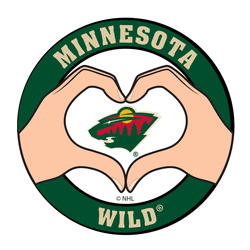 Minnesota Wild Heart Hands Decal