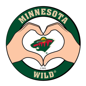Minnesota Wild Heart Hands Decal