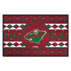 Minnesota Wild Holiday Sweater Starter Mat Accent Rug - 19in. x 30in.
