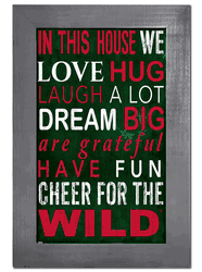 Minnesota Wild In This House 11x19 Sign
