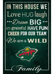 Minnesota Wild In This House 17x26