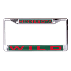 Minnesota Wild License Plate Frame - Inlaid