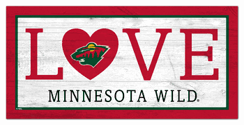 Minnesota Wild Love 6x12 Sign