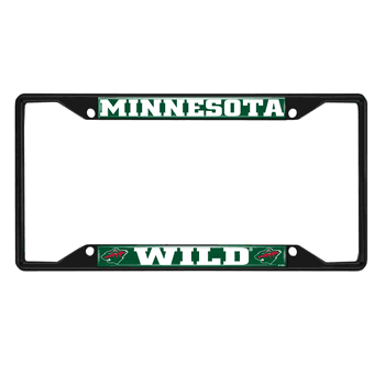 Minnesota Wild Metal License Plate Frame Black Finish