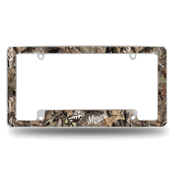 Minnesota Wild Mossy Oak 12" x 6" Chrome All Over Automotive License Plate Frame