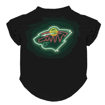 Minnesota Wild Neon Pet T-Shirt, X-Small