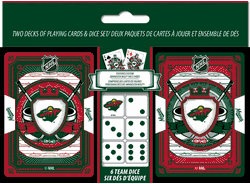 Minnesota Wild NHL 2-pack Playing Cards & Dice Set
