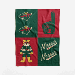 Minnesota Wild NHL Domino Swaddle Blanket 40x50 inches