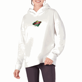 Minnesota Wild NHL Kadi Hoodie with Zipper Pockets White Small