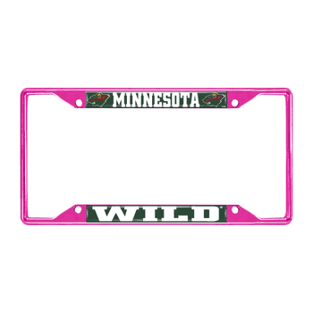Minnesota Wild Pink Metal License Plate Frame - 6.25