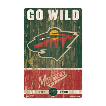 Minnesota Wild Sign 11x17 Wood Slogan Design