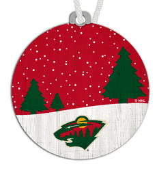 Minnesota Wild Snow Scene Ornament
