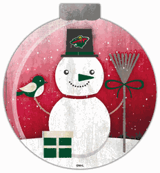 Minnesota Wild Snowglobe 12in Wall Art