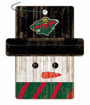 Minnesota Wild Snowman Ornament