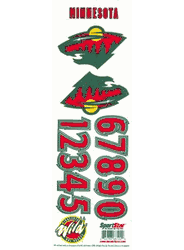 Minnesota Wild Sportstar Officially Licensed Authentic Center Ice NHL Hockey Helmet Decal Kit