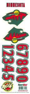 Minnesota Wild Sportstar Officially Licensed Authentic Center Ice NHL Hockey Helmet Decal Kit