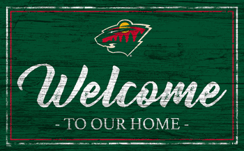 Minnesota Wild Team Color Welcome 11x19 Sign