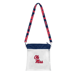 Mississippi Ole Miss Rebels 3D Logo Clear Satchelette