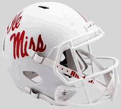 Mississippi (Ole Miss) Rebels Speed Replica Full Size Football Helmet Gloss White