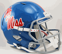 Mississippi (Ole Miss) Rebels Speed Replica Full Size Football Helmet Powder Blue