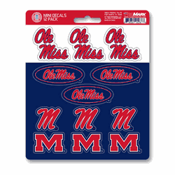 Mississippi Rebels 12 Count Mini Decal Sticker Pack