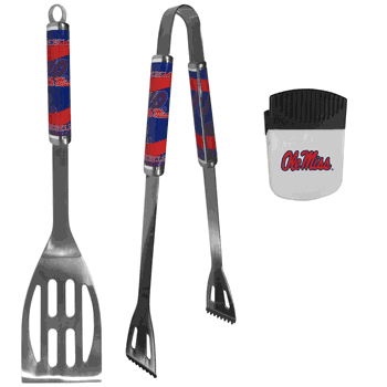 Mississippi Rebels 2 pc BBQ Set and Chip Clip