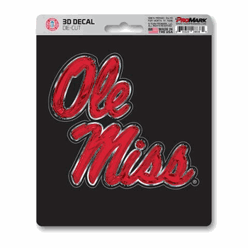 Mississippi Rebels 3D Decal Sticker