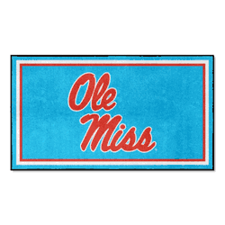 Mississippi Rebels 3ft. x 5ft. Plush Area Rug, Light Blue Alternate