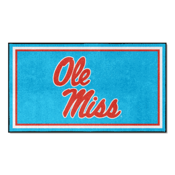 Mississippi Rebels 3ft. x 5ft. Plush Area Rug, Light Blue Alternate