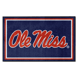 Mississippi Rebels 4ft. x 6ft. Plush Area Rug