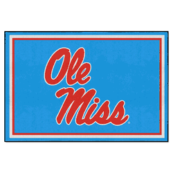 Mississippi Rebels 5ft. x 8 ft. Plush Area Rug, Light Blue Alternate