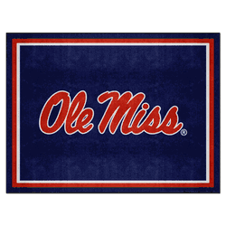Mississippi Rebels 8ft. x 10 ft. Plush Area Rug