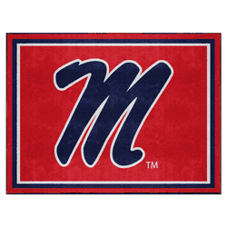 Mississippi Rebels 8ft. x 10 ft. Plush Area Rug