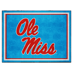 Mississippi Rebels 8ft. x 10 ft. Plush Area Rug, Light Blue Alternate