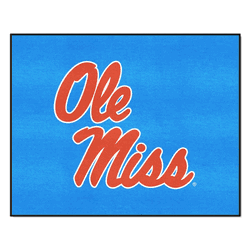 Mississippi Rebels All-Star Rug - 34 in. x 42.5 in., Light Blue Alternate