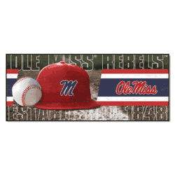 Mississippi Rebels Baseball Runner Rug - 30in. x 72in.