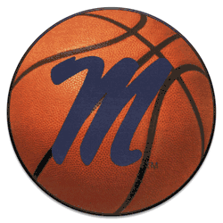 Mississippi Rebels Basketball Rug - 27in. Diameter