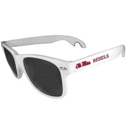 Mississippi Rebels Beachfarer Bottle Opener Sunglasses, White