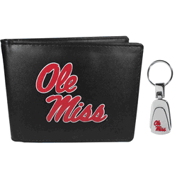 Mississippi Rebels Bi-fold Wallet & Steel Key Chain