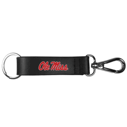 Mississippi Rebels Black Strap Key Chain