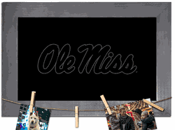 Mississippi Rebels Blank Chalkboard with frame & clothespins 11x19 Sign